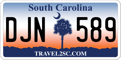 SC license plate DJN589
