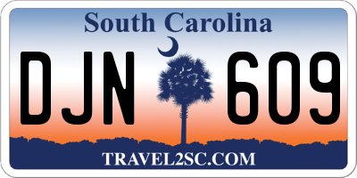 SC license plate DJN609