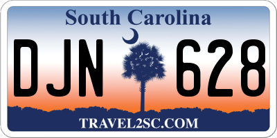 SC license plate DJN628