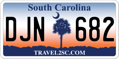 SC license plate DJN682