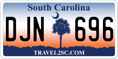 SC license plate DJN696