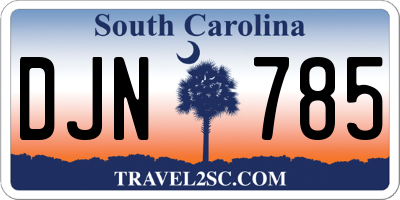 SC license plate DJN785