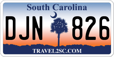 SC license plate DJN826