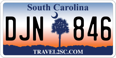 SC license plate DJN846