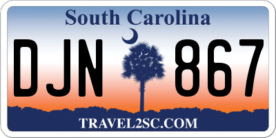 SC license plate DJN867