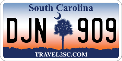 SC license plate DJN909