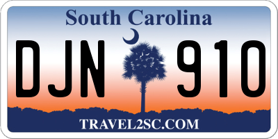 SC license plate DJN910