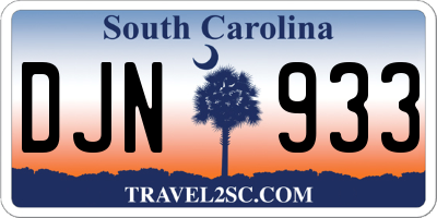 SC license plate DJN933