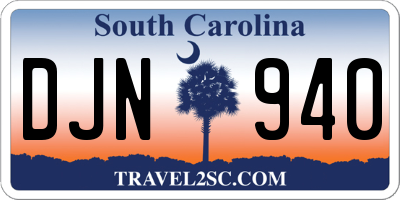 SC license plate DJN940