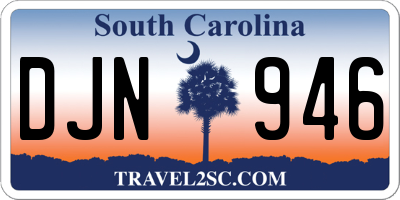 SC license plate DJN946