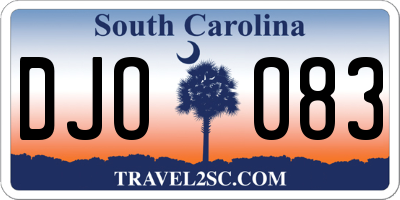 SC license plate DJO083