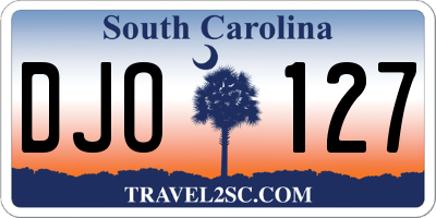 SC license plate DJO127