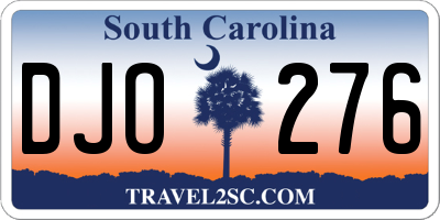 SC license plate DJO276