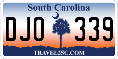 SC license plate DJO339