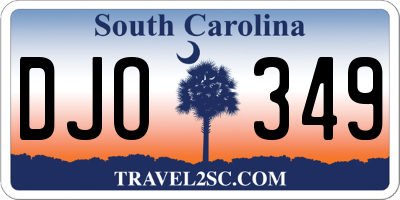 SC license plate DJO349