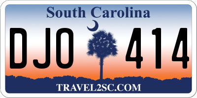 SC license plate DJO414