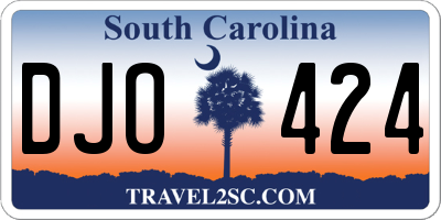 SC license plate DJO424