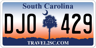 SC license plate DJO429