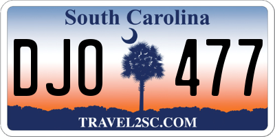 SC license plate DJO477