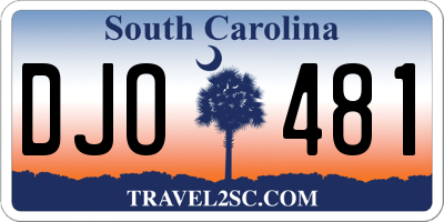 SC license plate DJO481