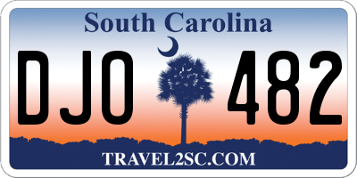 SC license plate DJO482