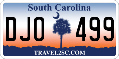 SC license plate DJO499