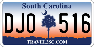 SC license plate DJO516