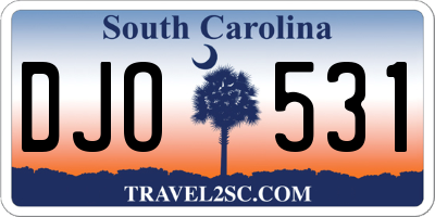 SC license plate DJO531