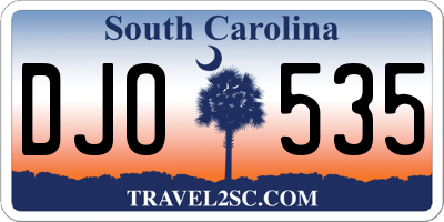 SC license plate DJO535