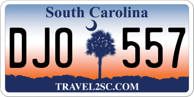 SC license plate DJO557