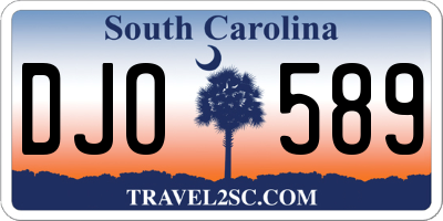 SC license plate DJO589