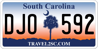 SC license plate DJO592