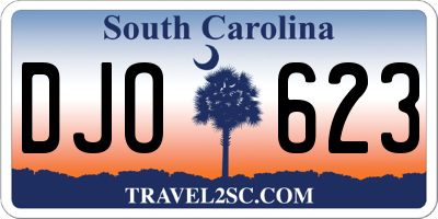 SC license plate DJO623