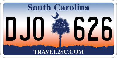 SC license plate DJO626