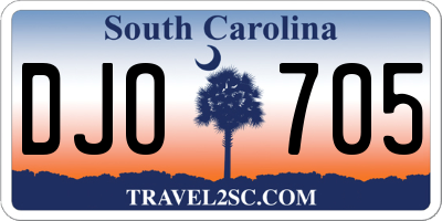 SC license plate DJO705