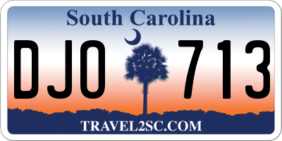 SC license plate DJO713
