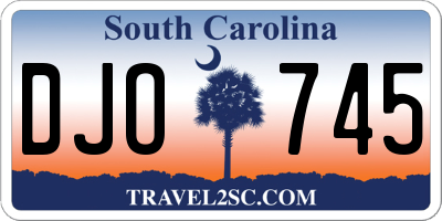 SC license plate DJO745