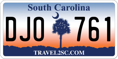SC license plate DJO761