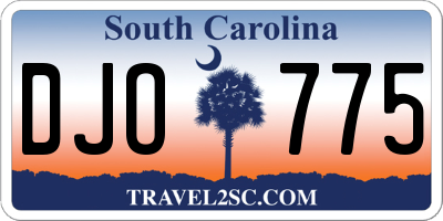 SC license plate DJO775