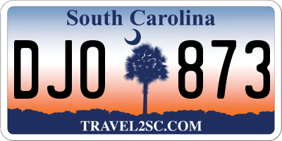 SC license plate DJO873