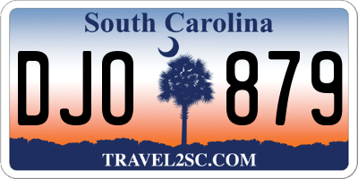SC license plate DJO879