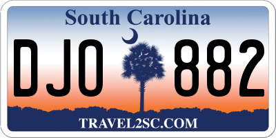 SC license plate DJO882