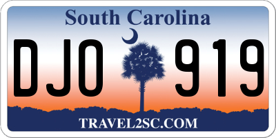 SC license plate DJO919