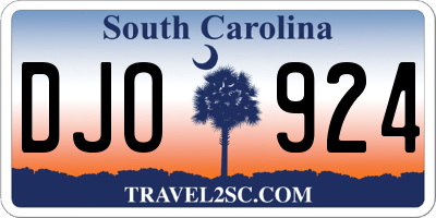 SC license plate DJO924