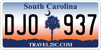 SC license plate DJO937
