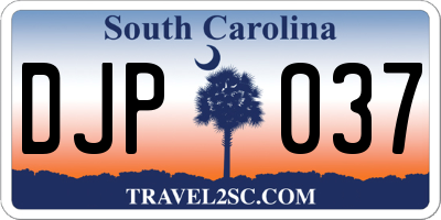 SC license plate DJP037