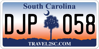 SC license plate DJP058