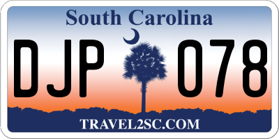 SC license plate DJP078