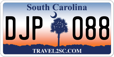 SC license plate DJP088