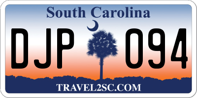 SC license plate DJP094